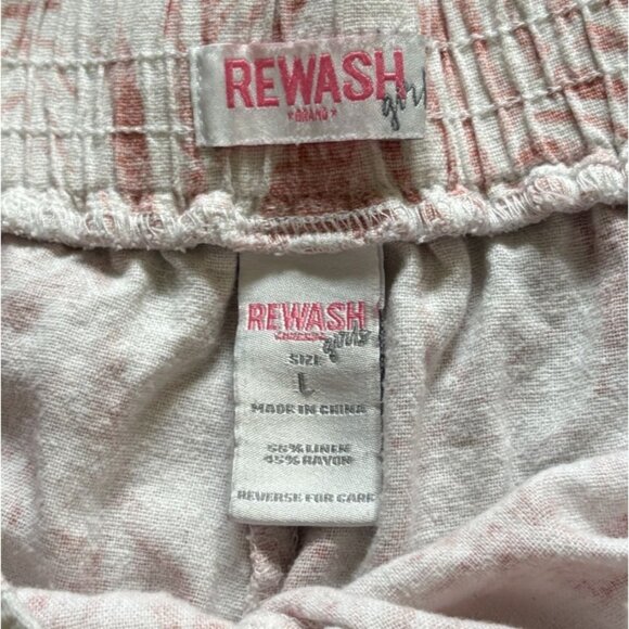 Rewash Girls 2 Piece Summer Short Outfit-Pink/White Floral-Size L-GUC - Picture 5 of 7